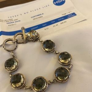 Sterling and Prasiolite Bracelet by Manse